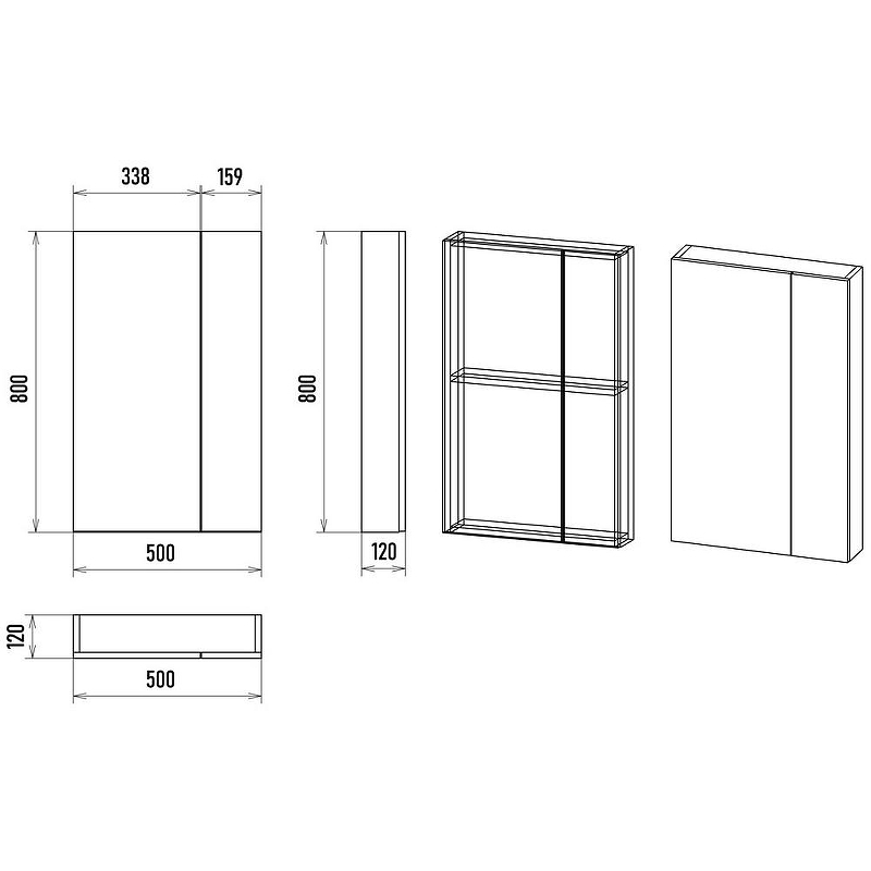 Зеркальный шкаф Misty Балтика 50 Э-Бал04050-011 Белый, купить, цена, заказать, магазин, доставка, скидка, промокод, купить, цена, заказать, магазин, доставка, скидка, промокод