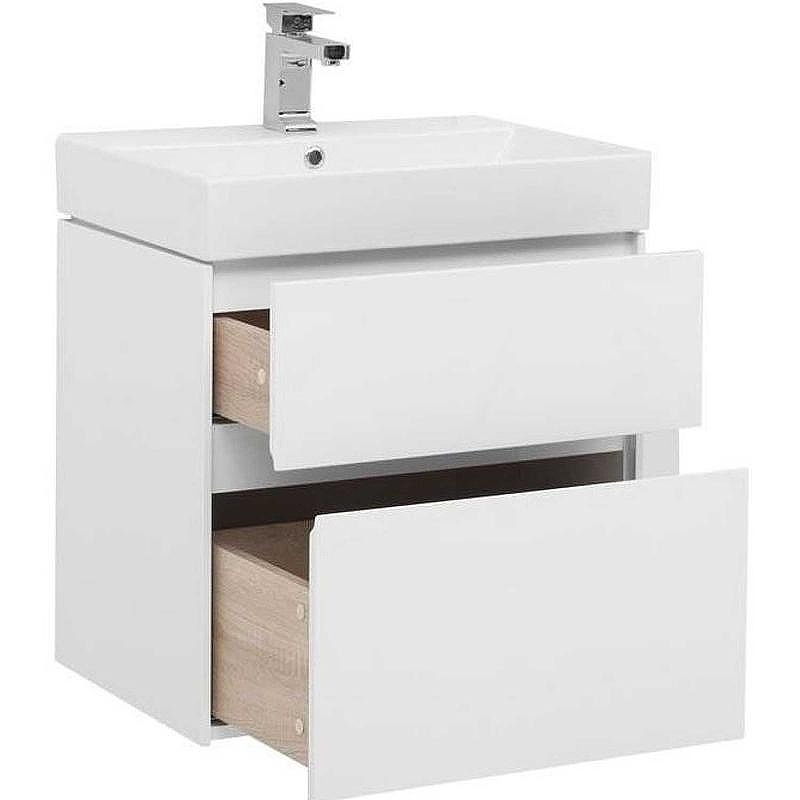 Тумба с раковиной Aquanet Бруклин 70 212597 подвесная Белая, купить, цена, заказать, магазин, доставка, скидка, промокод, купить, цена, заказать, магазин, доставка, скидка, промокод