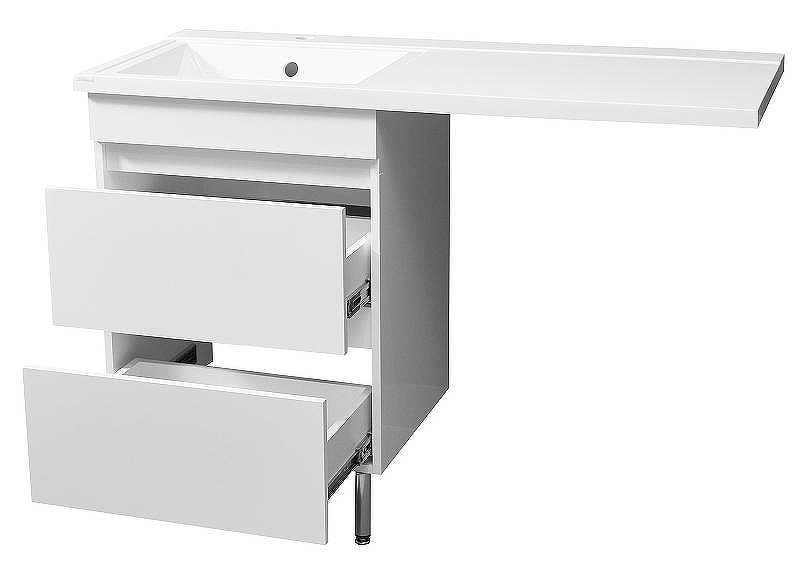 Тумба под раковину Stella Polar Мадлен 120 SP-00000406 Белая, купить, цена, заказать, магазин, доставка, скидка, промокод, купить, цена, заказать, магазин, доставка, скидка, промокод