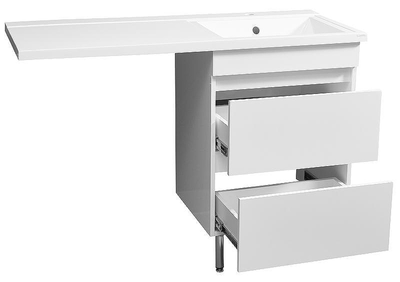 Тумба под раковину Stella Polar Мадлен 120 SP-00000406 Белая, купить, цена, заказать, магазин, доставка, скидка, промокод, купить, цена, заказать, магазин, доставка, скидка, промокод