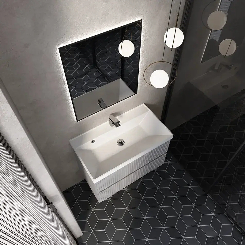 Тумба под раковину AQUAme S1 80 AQM900180GM подвесная цвет Серый, купить, цена, заказать, магазин, доставка, скидка, промокод, купить, цена, заказать, магазин, доставка, скидка, промокод