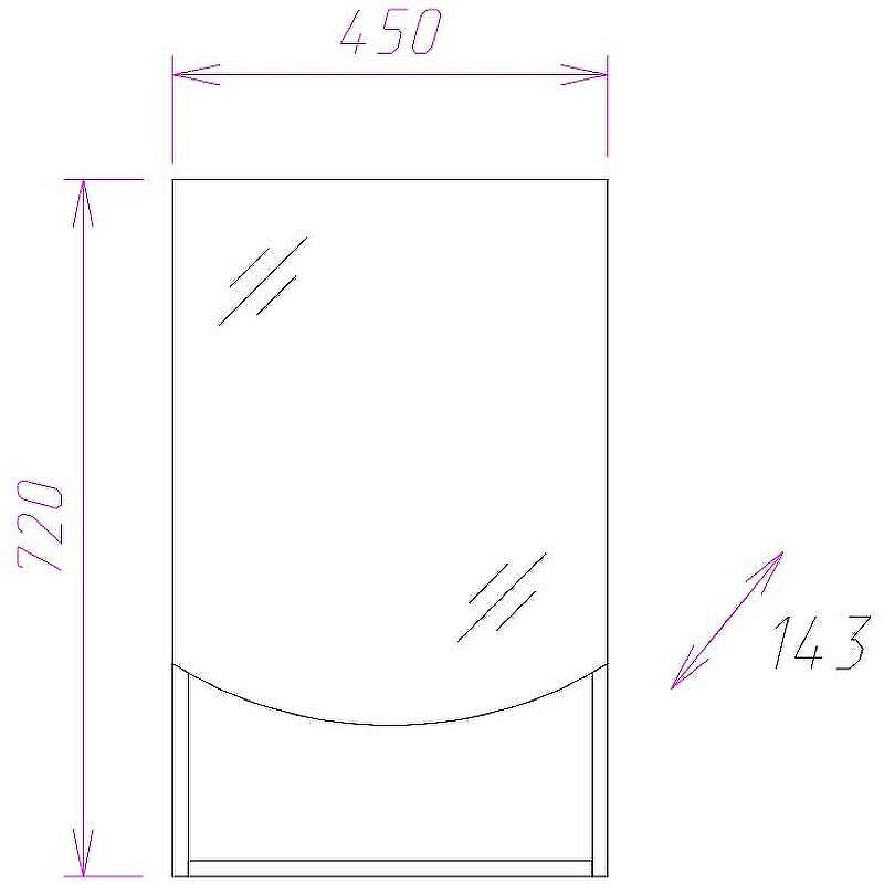 Зеркальный шкаф Onika Селена 45.00 R 204505 Бодега светлый, купить, цена, заказать, магазин, доставка, скидка, промокод, купить, цена, заказать, магазин, доставка, скидка, промокод