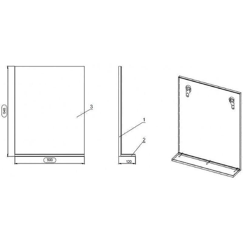 Зеркало Cersanit Melar 50 B-LU-MEL Белое, купить, цена, заказать, магазин, доставка, скидка, промокод, купить, цена, заказать, магазин, доставка, скидка, промокод