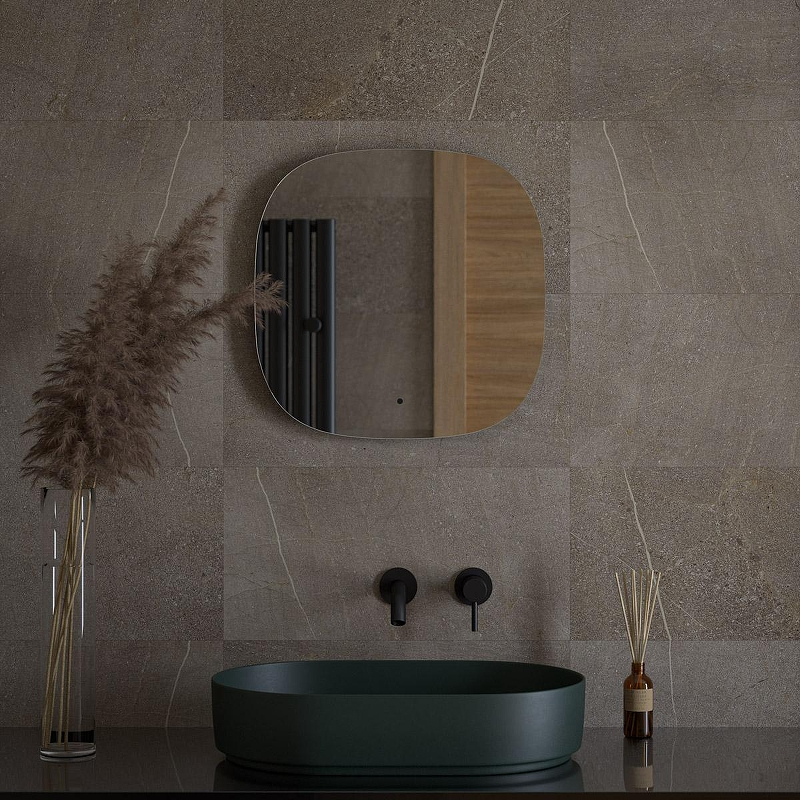 Зеркало Defesto Opti 50х50 DF 2858R с подсветкой 12W-3000K/ИК - выключатель/Теплый белый свет, купить, цена, заказать, магазин, доставка, скидка, промокод, купить, цена, заказать, магазин, доставка, скидка, промокод