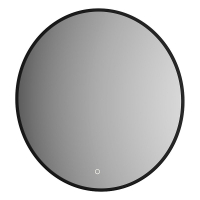 Зеркало Defesto Aura 60х60 DF 2993S с подсветкой 15W-3000K/Сенсорный выключатель/Теплый белый свет/Черная рама, купить, цена, заказать, магазин, доставка, скидка, промокод, купить, цена, заказать, магазин, доставка, скидка, промокод