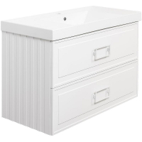 Тумба под раковину La Fenice Cubo 100 FNC-01-CUB-B-100-2 подвесная Белая матовая, купить, цена, заказать, магазин, доставка, скидка, промокод, купить, цена, заказать, магазин, доставка, скидка, промокод