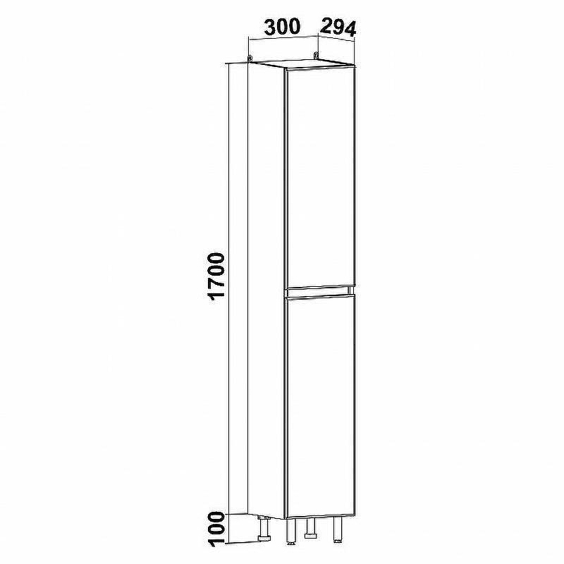 Шкаф пенал Runo Лада 30 00-00001166 Белый, купить, цена, заказать, магазин, доставка, скидка, промокод, купить, цена, заказать, магазин, доставка, скидка, промокод