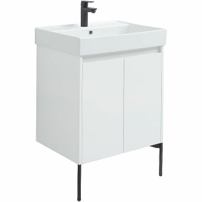 Тумба под раковину Aquanet Nova Lite 60 298847 подвесная Белая глянцевая