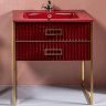Тумба под раковину Boheme Armadi Art Monaco 80 866-080-RG Бордо глянец Золото, купить, цена, заказать, магазин, доставка, скидка, промокод, купить, цена, заказать, магазин, доставка, скидка, промокод