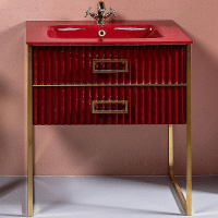 Тумба под раковину Boheme Armadi Art Monaco 80 866-080-RG Бордо глянец Золото, купить, цена, заказать, магазин, доставка, скидка, промокод, купить, цена, заказать, магазин, доставка, скидка, промокод