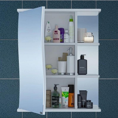 Зеркальный шкаф СанТа Волна 60 L 101013 Белый