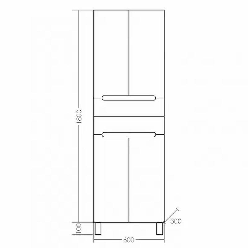 Шкаф пенал СанТа Лондон 60 Белый, купить, цена, заказать, магазин, доставка, скидка, промокод, купить, цена, заказать, магазин, доставка, скидка, промокод