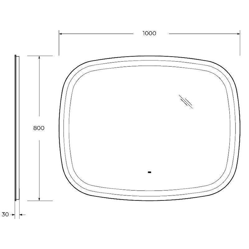 Зеркало Cezares Molveno 100 CZR-SPC-MOLVENO-1000-800-MOV с подсветкой с сенсорным выключателем и датчиком движения, купить, цена, заказать, магазин, доставка, скидка, промокод, купить, цена, заказать, магазин, доставка, скидка, промокод