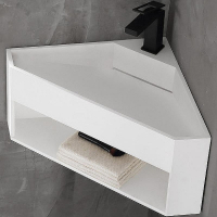 Тумба с раковиной Abber Stein 70 AS2653 угловая Белая матовая, купить, цена, заказать, магазин, доставка, скидка, промокод, купить, цена, заказать, магазин, доставка, скидка, промокод