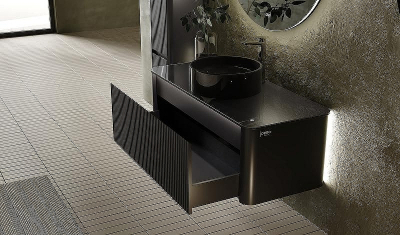 Тумба под раковину Jorno Lumino 120 Lum.01.120/P/A/JR подвесная Антрацит