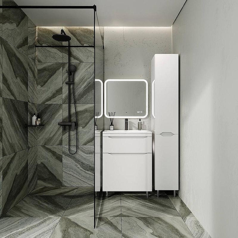 Тумба под раковину Style Line Марелла 60 Люкс Plus СС-00002396 Белый глянец антискрейтч, купить, цена, заказать, магазин, доставка, скидка, промокод, купить, цена, заказать, магазин, доставка, скидка, промокод