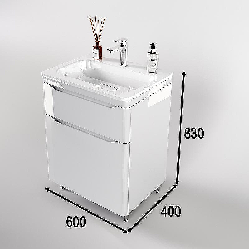 Тумба под раковину Style Line Марелла 60 Люкс Plus СС-00002396 Белый глянец антискрейтч, купить, цена, заказать, магазин, доставка, скидка, промокод, купить, цена, заказать, магазин, доставка, скидка, промокод