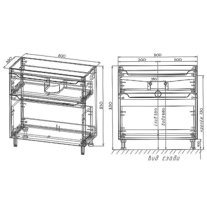 Тумба под раковину Style Line Марелла 60 Люкс Plus СС-00002396 Белый глянец антискрейтч, купить, цена, заказать, магазин, доставка, скидка, промокод, купить, цена, заказать, магазин, доставка, скидка, промокод