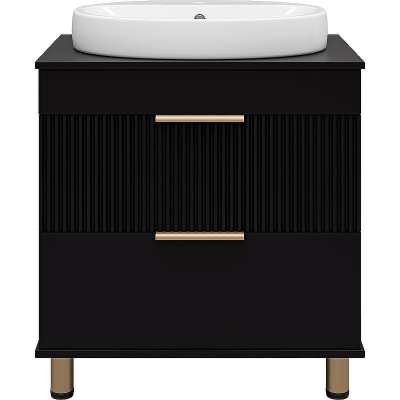 Тумба с раковиной Brevita Enfida 70 УТ000015616 Черная матовая