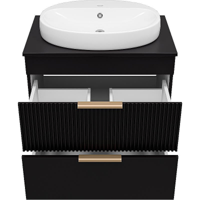 Тумба с раковиной Brevita Enfida 70 УТ000015616 Черная матовая