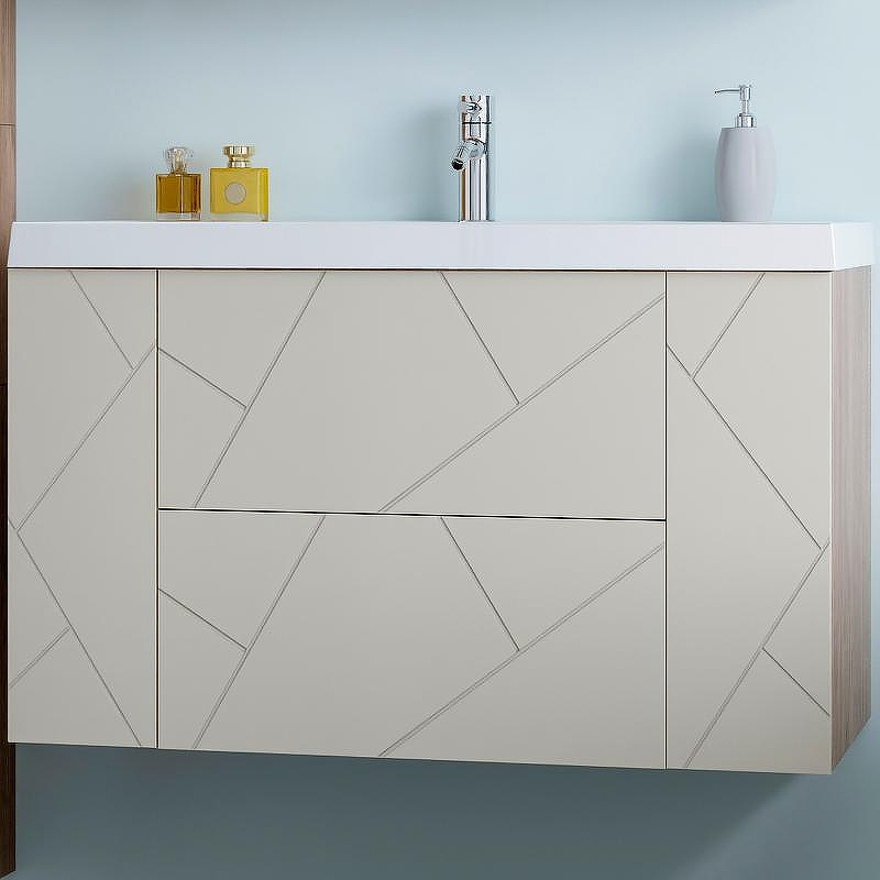 Тумба под раковину Бриклаер Кристалл 90 4627125416958 подвесная Латте Дуб крафт табачный, купить, цена, заказать, магазин, доставка, скидка, промокод, купить, цена, заказать, магазин, доставка, скидка, промокод