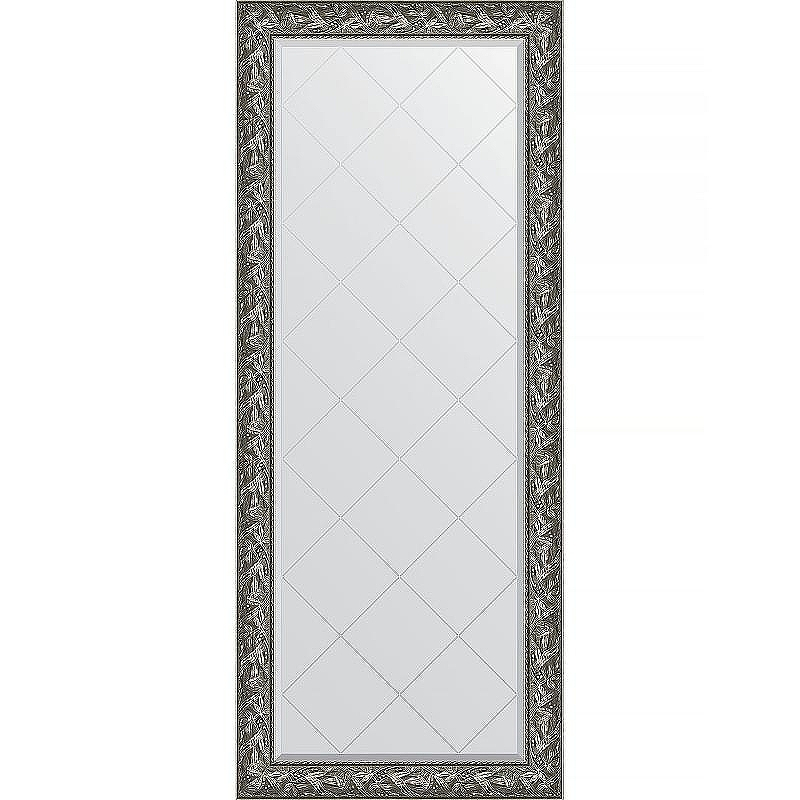 Зеркало Evoform Exclusive-G Floor 203х84 BY 6325 с гравировкой в багетной раме - Византия серебро 99, купить, цена, заказать, магазин, доставка, скидка, промокод, купить, цена, заказать, магазин, доставка, скидка, промокод