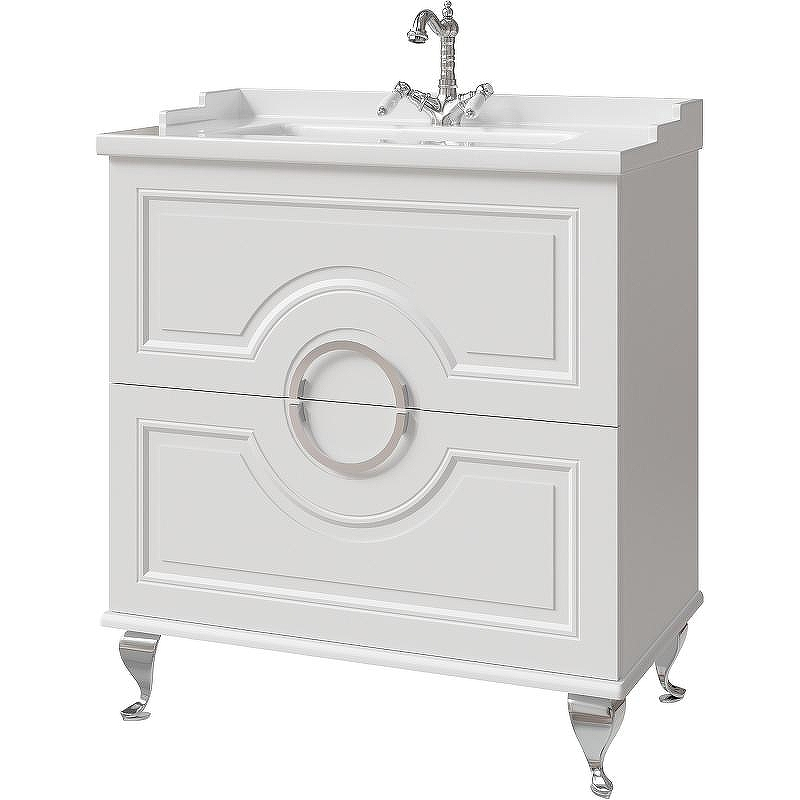 Тумба под раковину Caprigo Valletta 80 35317-SF027 Белая матовая, купить, цена, заказать, магазин, доставка, скидка, промокод, купить, цена, заказать, магазин, доставка, скидка, промокод