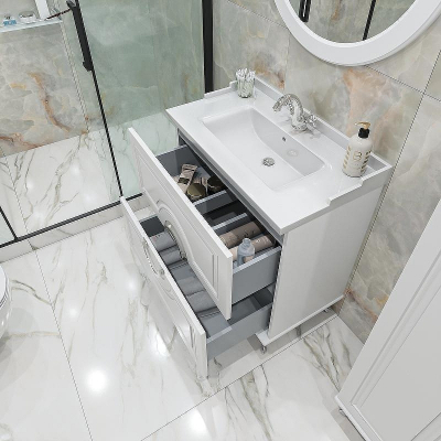 Тумба под раковину Caprigo Valletta 80 35317-SF027 Белая матовая