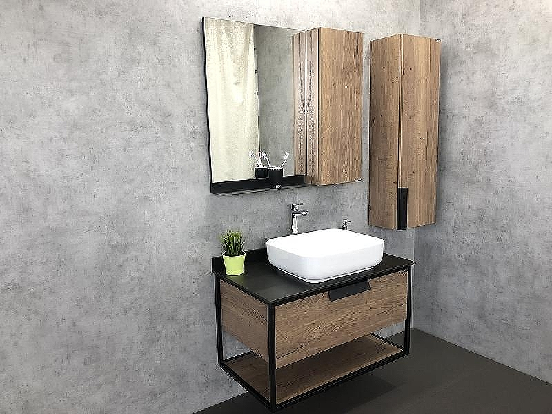 Тумба с раковиной Comforty Кельн 90 00004149965 подвесная Дуб темный, купить, цена, заказать, магазин, доставка, скидка, промокод, купить, цена, заказать, магазин, доставка, скидка, промокод