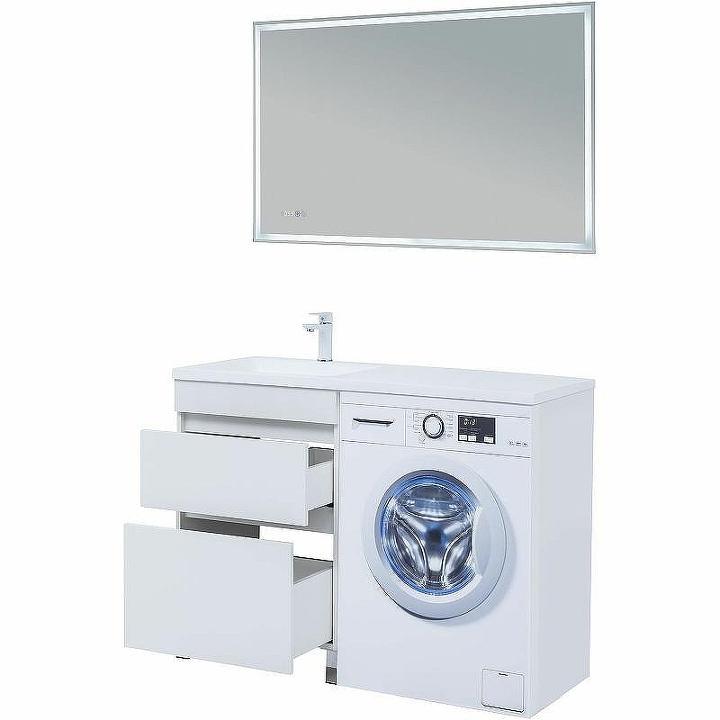 Тумба под раковину Aquanet Вега 120 329124 Белый глянец, купить, цена, заказать, магазин, доставка, скидка, промокод, купить, цена, заказать, магазин, доставка, скидка, промокод