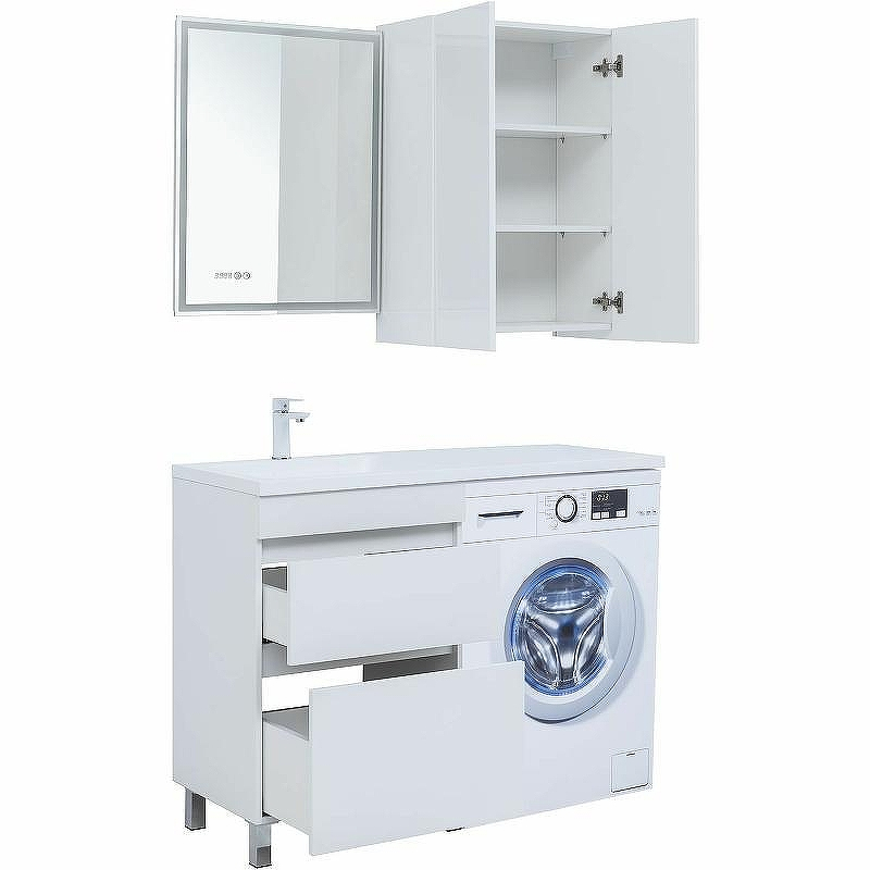 Тумба под раковину Aquanet Вега 120 329124 Белый глянец, купить, цена, заказать, магазин, доставка, скидка, промокод, купить, цена, заказать, магазин, доставка, скидка, промокод