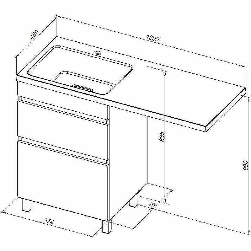 Тумба под раковину Aquanet Вега 120 329124 Белый глянец, купить, цена, заказать, магазин, доставка, скидка, промокод, купить, цена, заказать, магазин, доставка, скидка, промокод