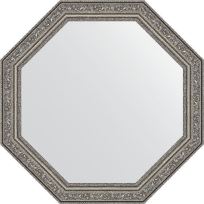 Зеркало Evoform Octagon 55х55 BY 3967 в багетной раме - Виньетка состаренное серебро 56