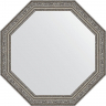 Зеркало Evoform Octagon 55х55 BY 3967 в багетной раме - Виньетка состаренное серебро 56, купить, цена, заказать, магазин, доставка, скидка, промокод, купить, цена, заказать, магазин, доставка, скидка, промокод
