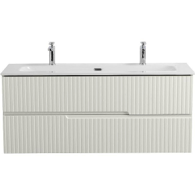 Тумба под раковину Cezares Duet-N 120 DUET-N-1200-2C-SO-AS-P подвесная Альпака брашированная