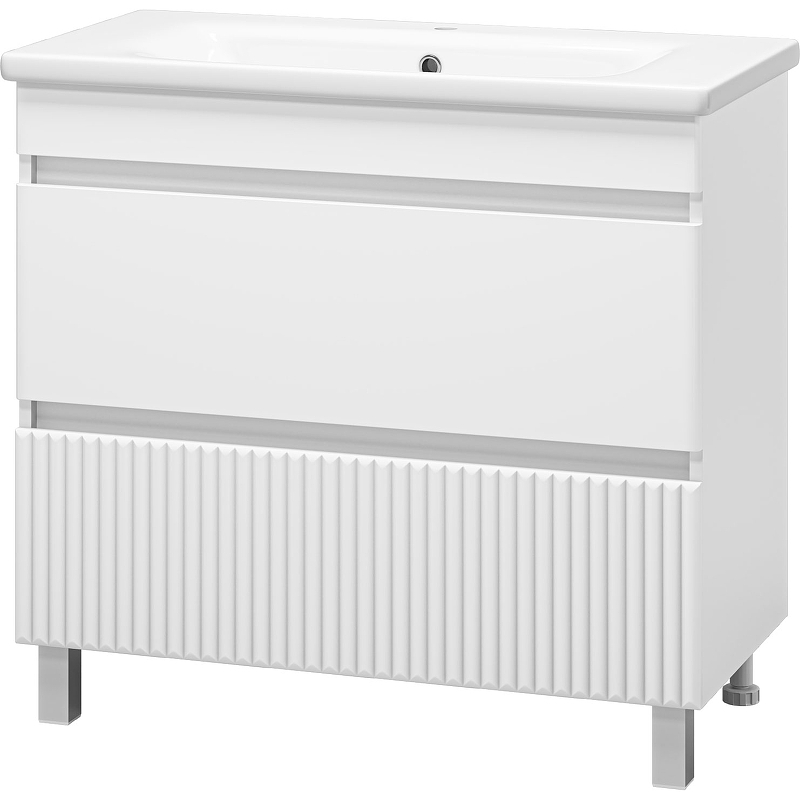 Тумба с раковиной Misty Мира 90 УТ000022789 Белая матовая, купить, цена, заказать, магазин, доставка, скидка, промокод, купить, цена, заказать, магазин, доставка, скидка, промокод