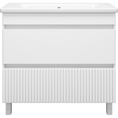 Тумба с раковиной Misty Мира 90 УТ000022789 Белая матовая