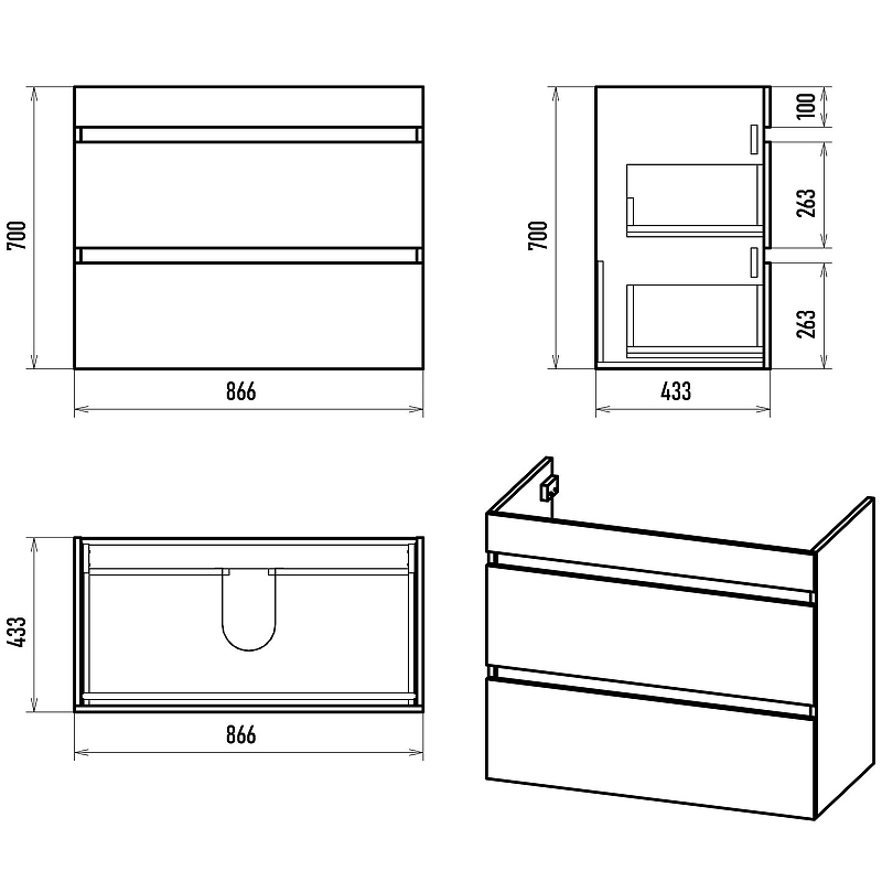 Тумба с раковиной Misty Мира 90 УТ000022789 Белая матовая, купить, цена, заказать, магазин, доставка, скидка, промокод, купить, цена, заказать, магазин, доставка, скидка, промокод