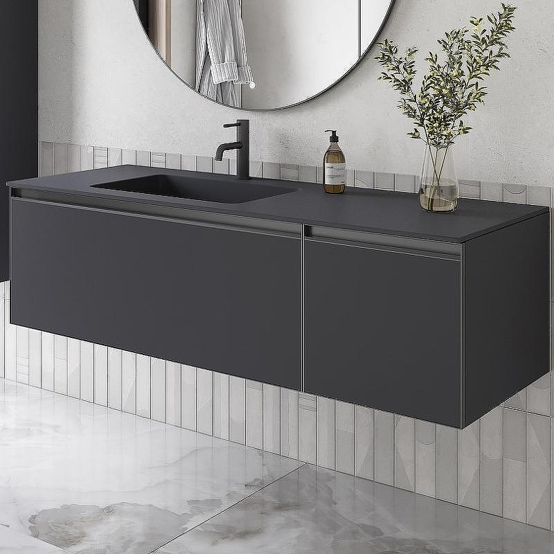 Тумба под раковину Boheme Armadi Art Quatro 2 140 790-M2-140-A-A подвесная Антрацит профиль Антрацит, купить, цена, заказать, магазин, доставка, скидка, промокод, купить, цена, заказать, магазин, доставка, скидка, промокод