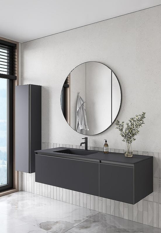 Тумба под раковину Boheme Armadi Art Quatro 2 140 790-M2-140-A-A подвесная Антрацит профиль Антрацит, купить, цена, заказать, магазин, доставка, скидка, промокод, купить, цена, заказать, магазин, доставка, скидка, промокод