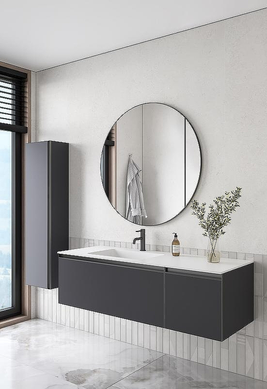 Тумба под раковину Boheme Armadi Art Quatro 2 140 790-M2-140-A-A подвесная Антрацит профиль Антрацит, купить, цена, заказать, магазин, доставка, скидка, промокод, купить, цена, заказать, магазин, доставка, скидка, промокод
