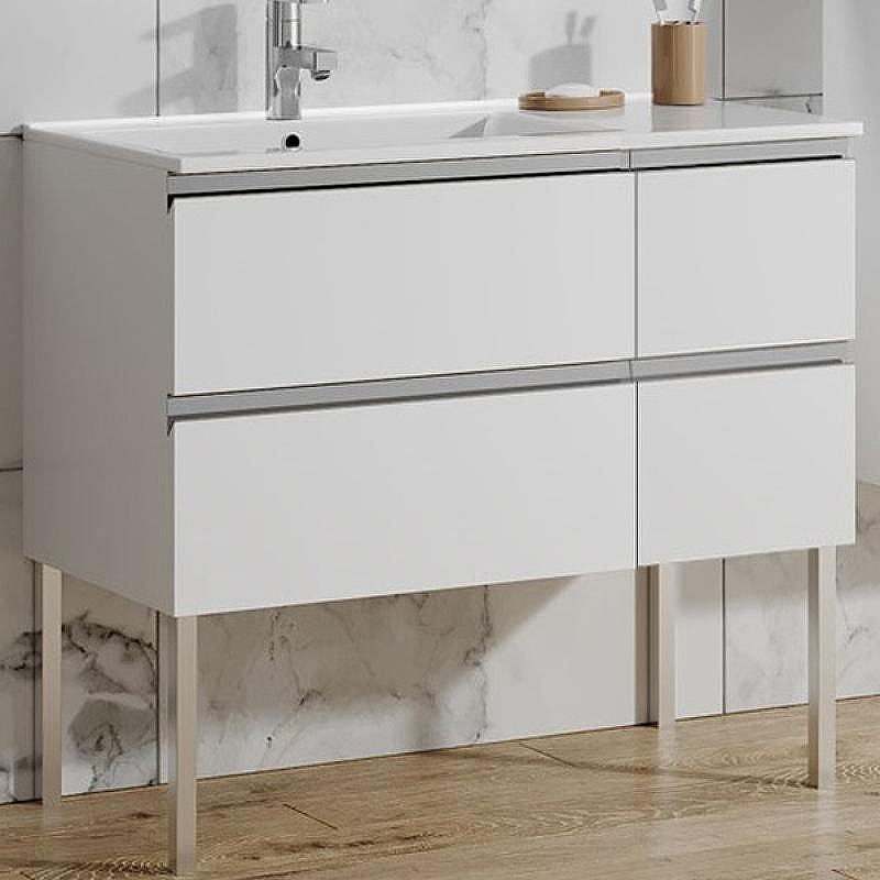 Тумба с раковиной SanVit Стрит box L/R kstreetbox090 в цвете Ral Белый глянец, купить, цена, заказать, магазин, доставка, скидка, промокод, купить, цена, заказать, магазин, доставка, скидка, промокод