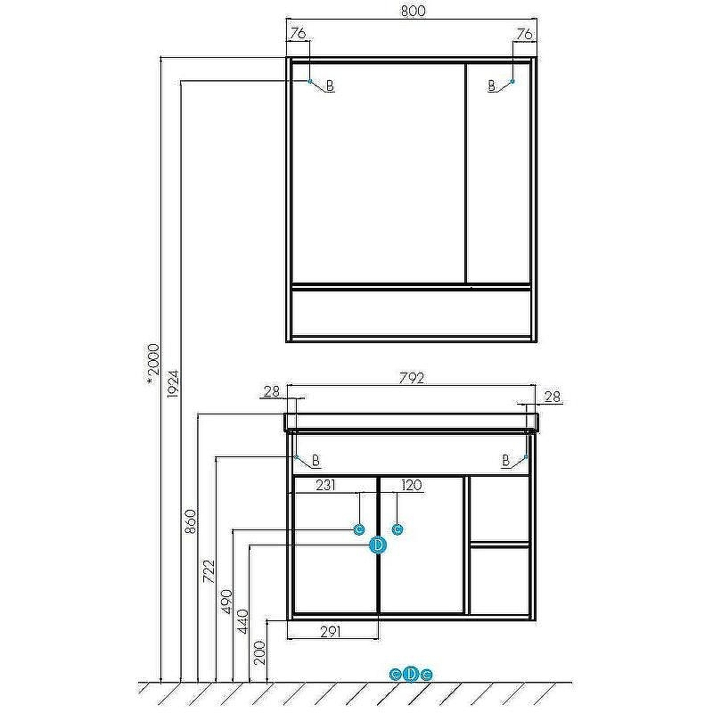 Тумба под раковину Aquaton Флай 80 1A237401FAX10 Белая Дуб крафт, купить, цена, заказать, магазин, доставка, скидка, промокод, купить, цена, заказать, магазин, доставка, скидка, промокод