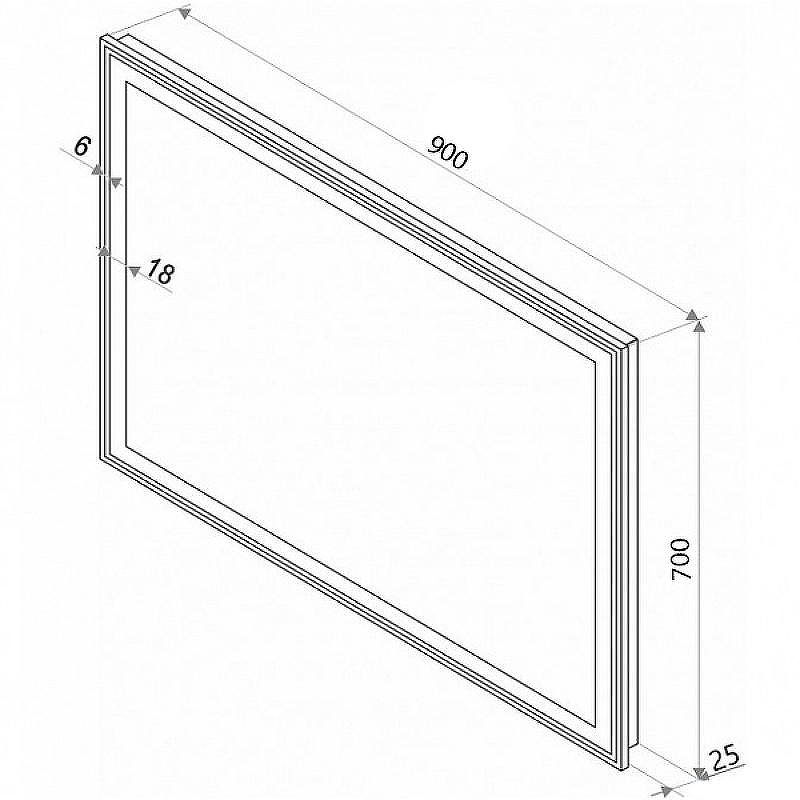 Зеркало Континент Aralia 900х700 ЗЛП474 с подсветкой с сенсорным выключателем, купить, цена, заказать, магазин, доставка, скидка, промокод, купить, цена, заказать, магазин, доставка, скидка, промокод