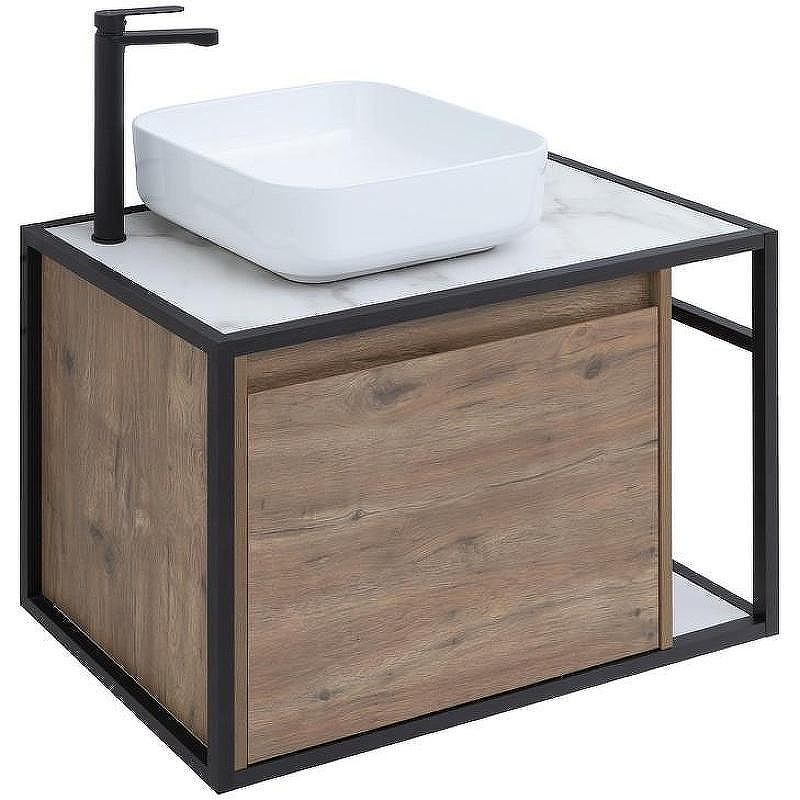 Тумба под раковину Aquanet Nova Lite Loft 75L 261658 подвесная Дуб рустикальный, купить, цена, заказать, магазин, доставка, скидка, промокод, купить, цена, заказать, магазин, доставка, скидка, промокод