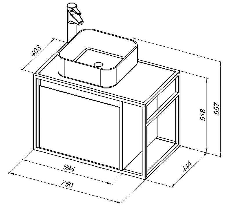 Тумба под раковину Aquanet Nova Lite Loft 75L 261658 подвесная Дуб рустикальный, купить, цена, заказать, магазин, доставка, скидка, промокод, купить, цена, заказать, магазин, доставка, скидка, промокод