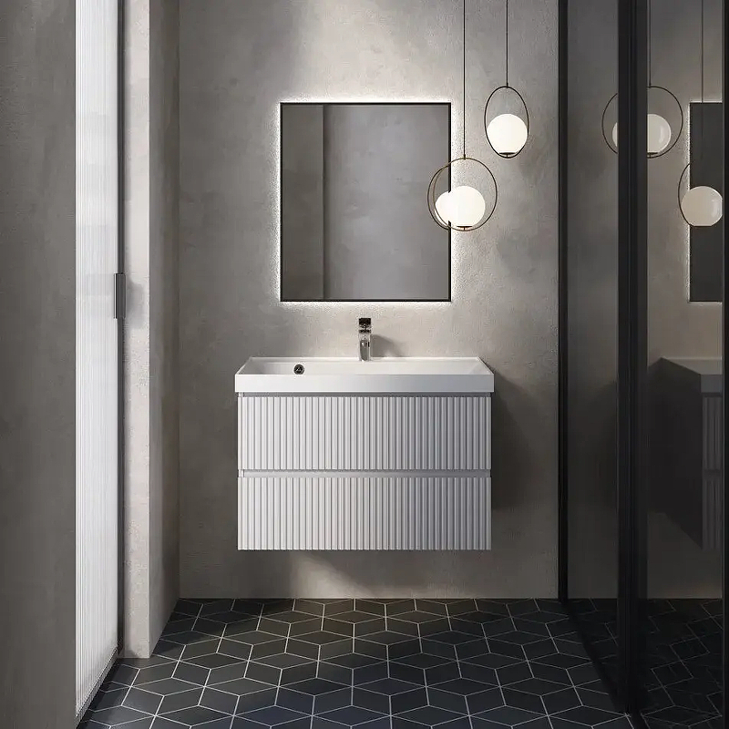 Тумба под раковину AQUAme S1 80 AQM900180WH подвесная цвет Белый глянцевый, купить, цена, заказать, магазин, доставка, скидка, промокод, купить, цена, заказать, магазин, доставка, скидка, промокод