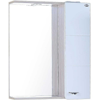 Зеркало со шкафом Onika Стиль 58.01 R 205833 с подсветкой Белое Ясень шимо светлый, купить, цена, заказать, магазин, доставка, скидка, промокод, купить, цена, заказать, магазин, доставка, скидка, промокод