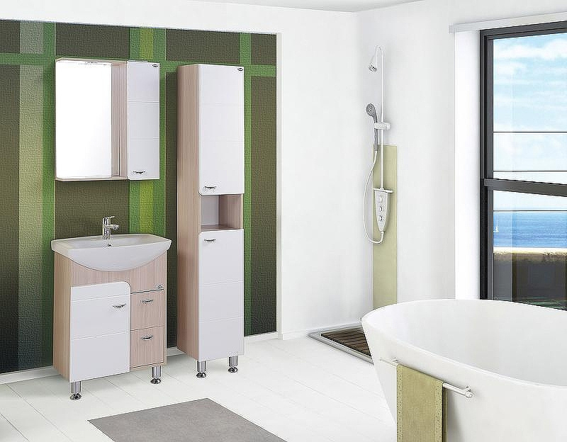 Зеркало со шкафом Onika Стиль 58.01 R 205833 с подсветкой Белое Ясень шимо светлый, купить, цена, заказать, магазин, доставка, скидка, промокод, купить, цена, заказать, магазин, доставка, скидка, промокод