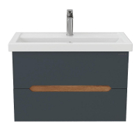 Тумба под раковину Onika Айленд 80 108064 подвесная цвет Дуб крафт золотой Графит, купить, цена, заказать, магазин, доставка, скидка, промокод, купить, цена, заказать, магазин, доставка, скидка, промокод